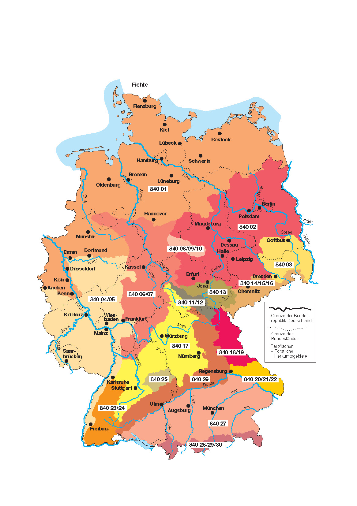 Karte für Fichte